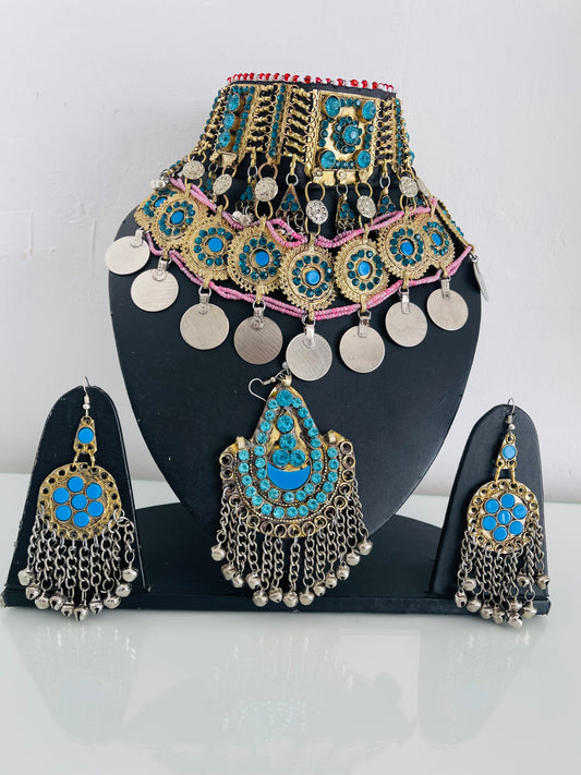 Afghan coins choker